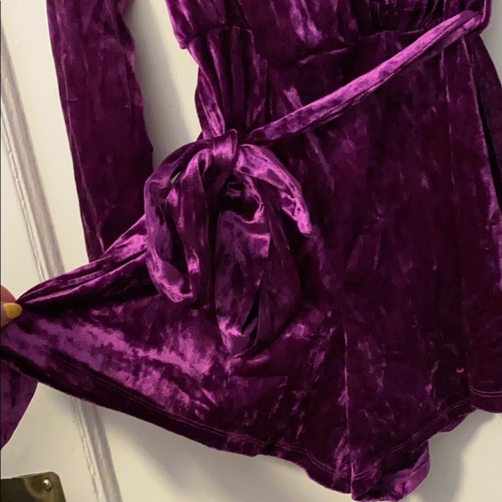 Topshop Velvet Romper - Picture 2 of 5